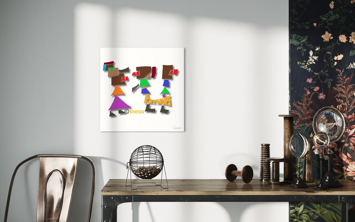 Market People, 40 x 40cm, 2022