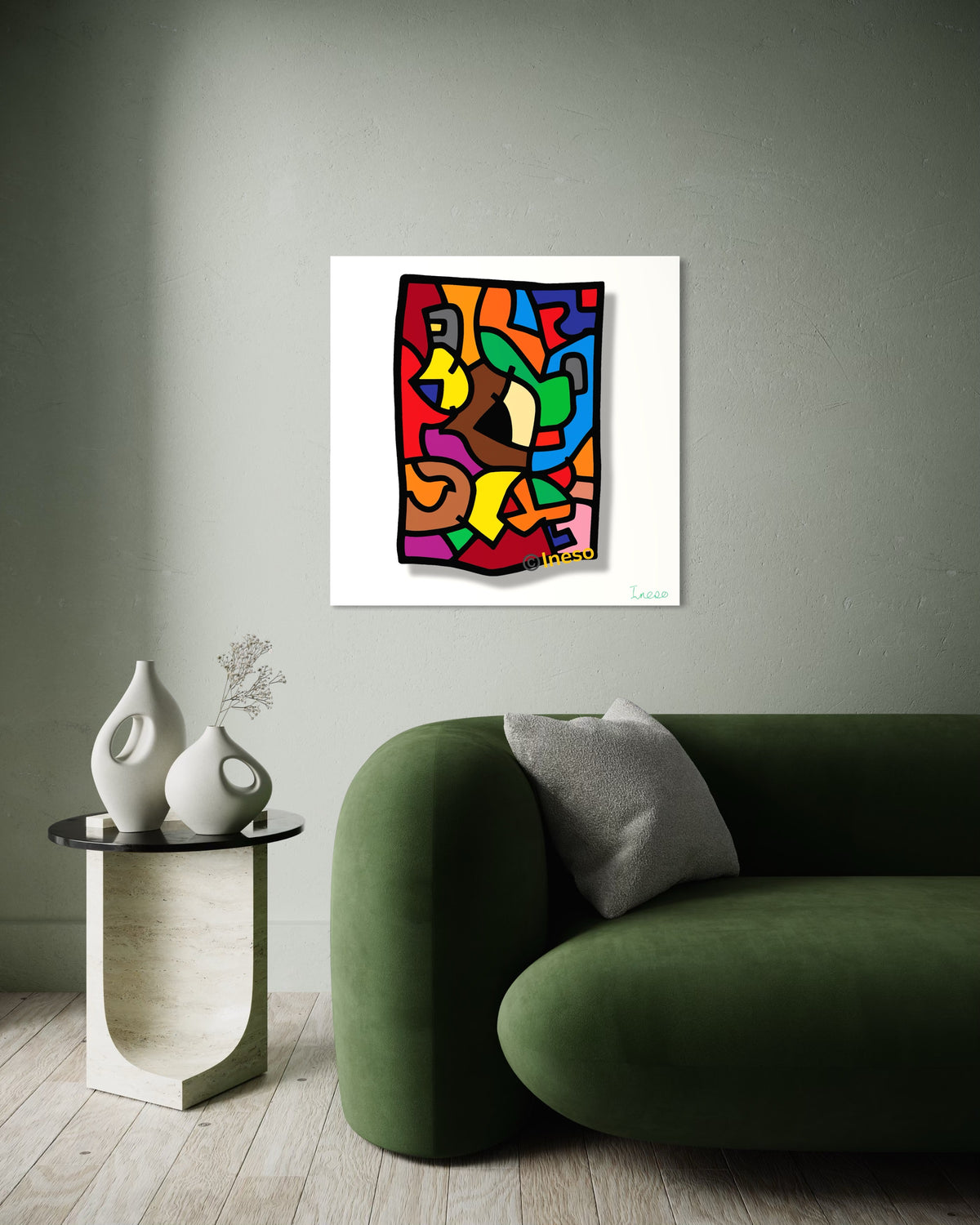 Hidden Face, 40 x 40cm, 2023