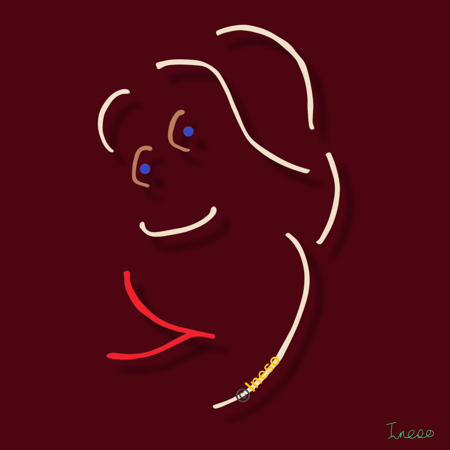 Curious Diego, 40 x 40cm, 2023