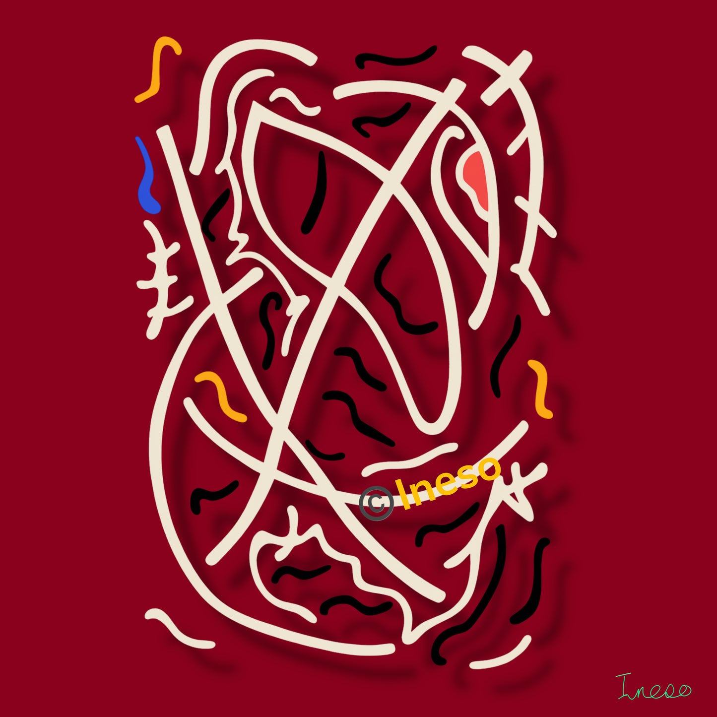 Logunede - Warrior and Hunter, 40 x 40cm, 2022 (2 Variants)