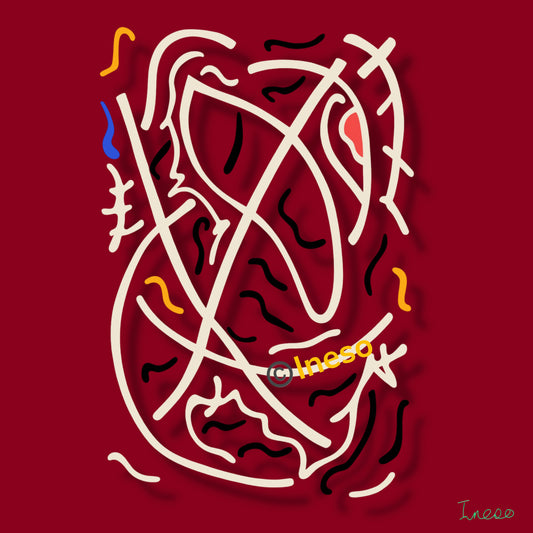 Logunede - Warrior and Hunter, 40 x 40cm, 2022 (2 Variants)