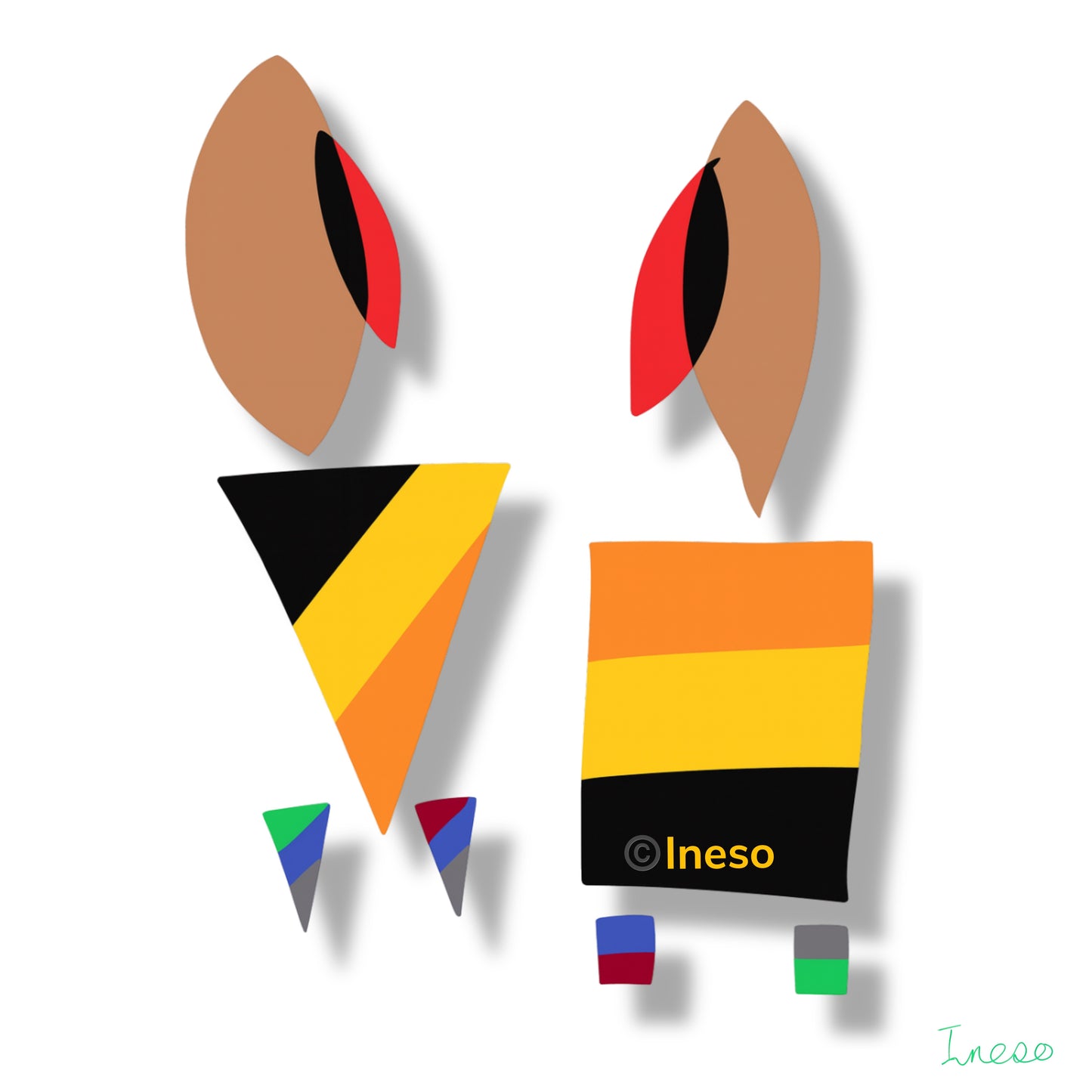 Brothers, 40 x 40cm, 2022 (2 Variants)