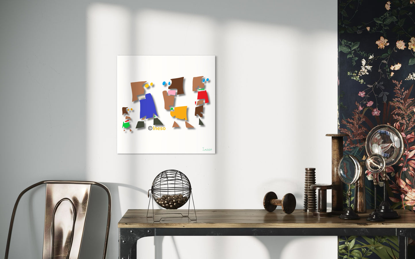 Family Of Four, 40 x 40cm, 2022 (2 Variants)