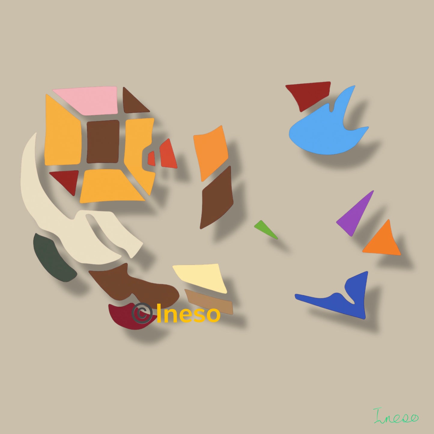 Reductive Western Art, 40 x 40cm, 2024