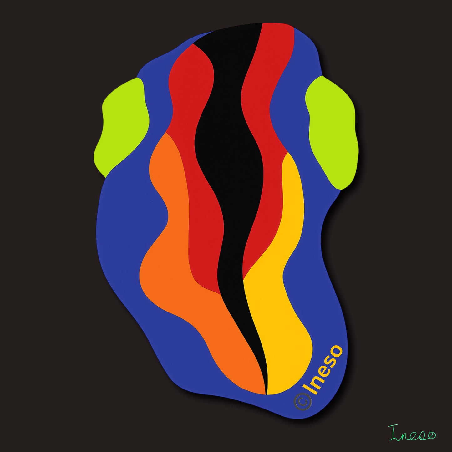 Lava Man, 40 x 40cm, 2022