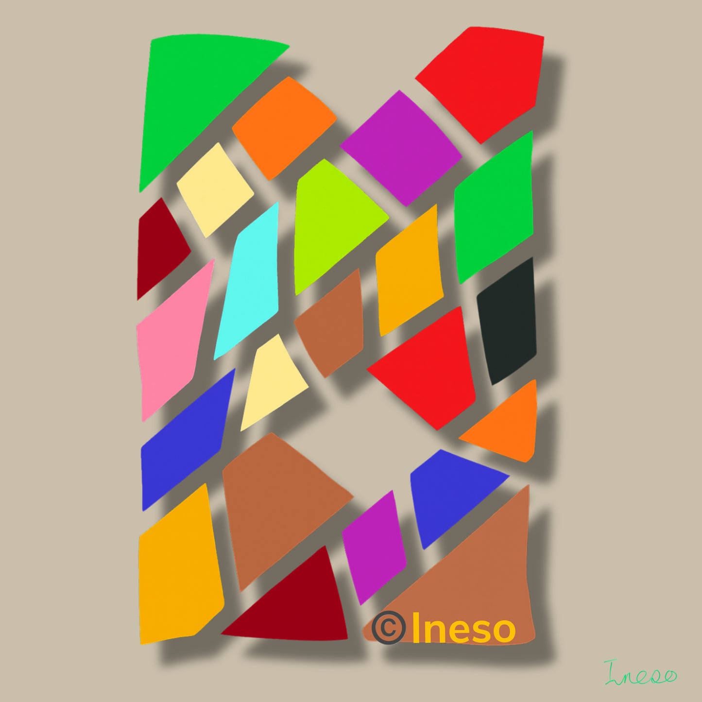 Ineso’s Puzzle, 40 x 40cm, 2022