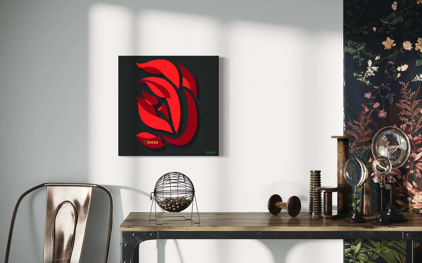 A Conscious Flame, 40 x 40cm, 2022 (2 Variants)