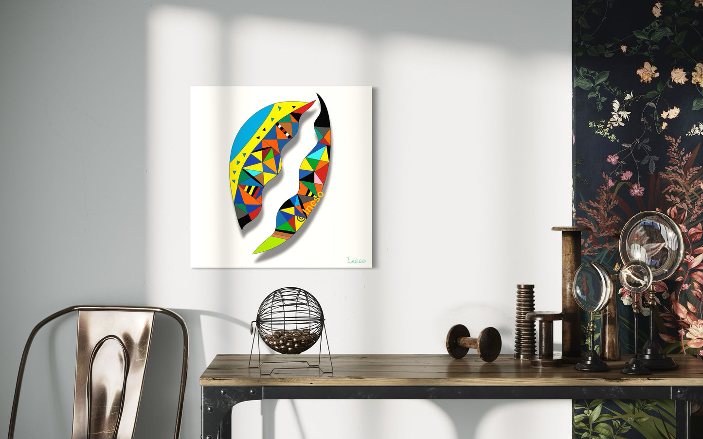 Eyeing Abstract, 40 x 40cm, 2018