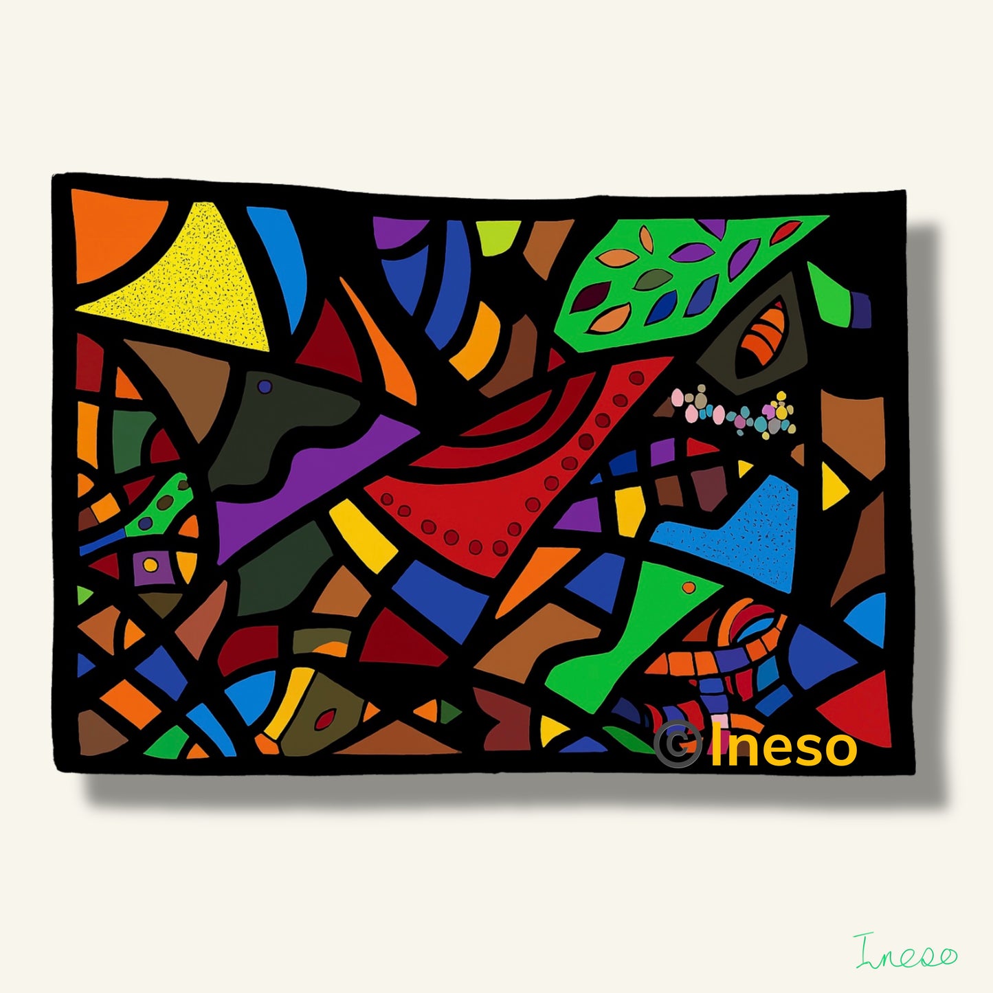 Stained Glass , 40 x 40cm, 2022