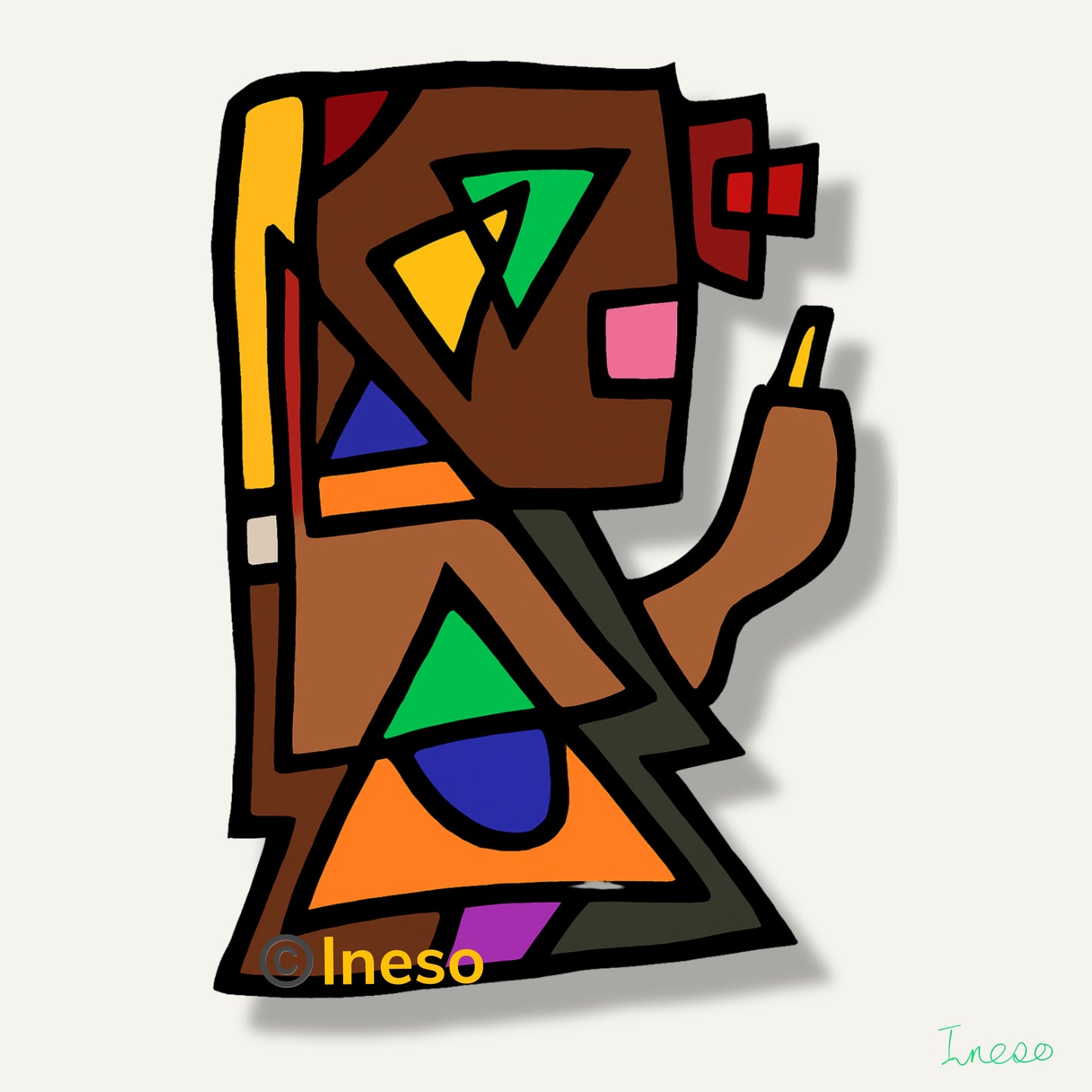 Excuse Me Please, 40 x 40cm, 2022