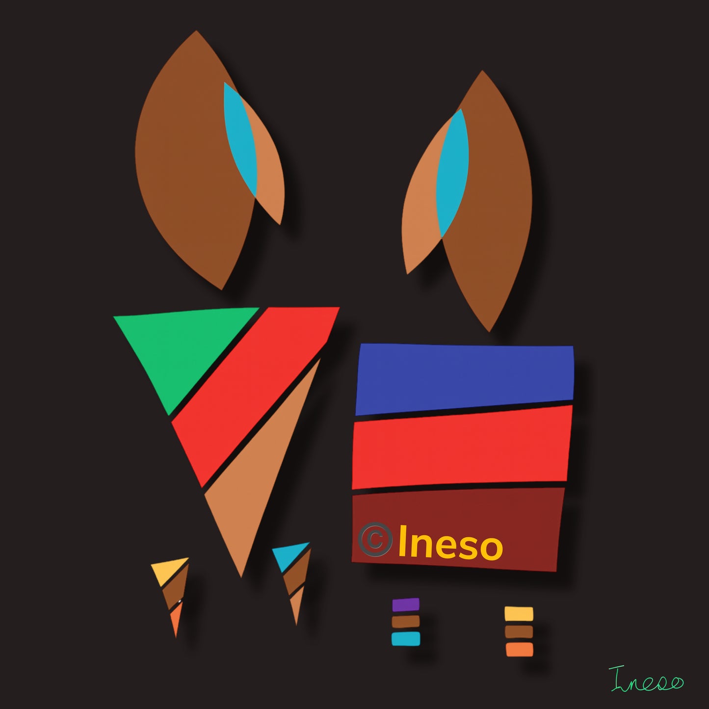 Brothers, 40 x 40cm, 2022 (2 Variants)