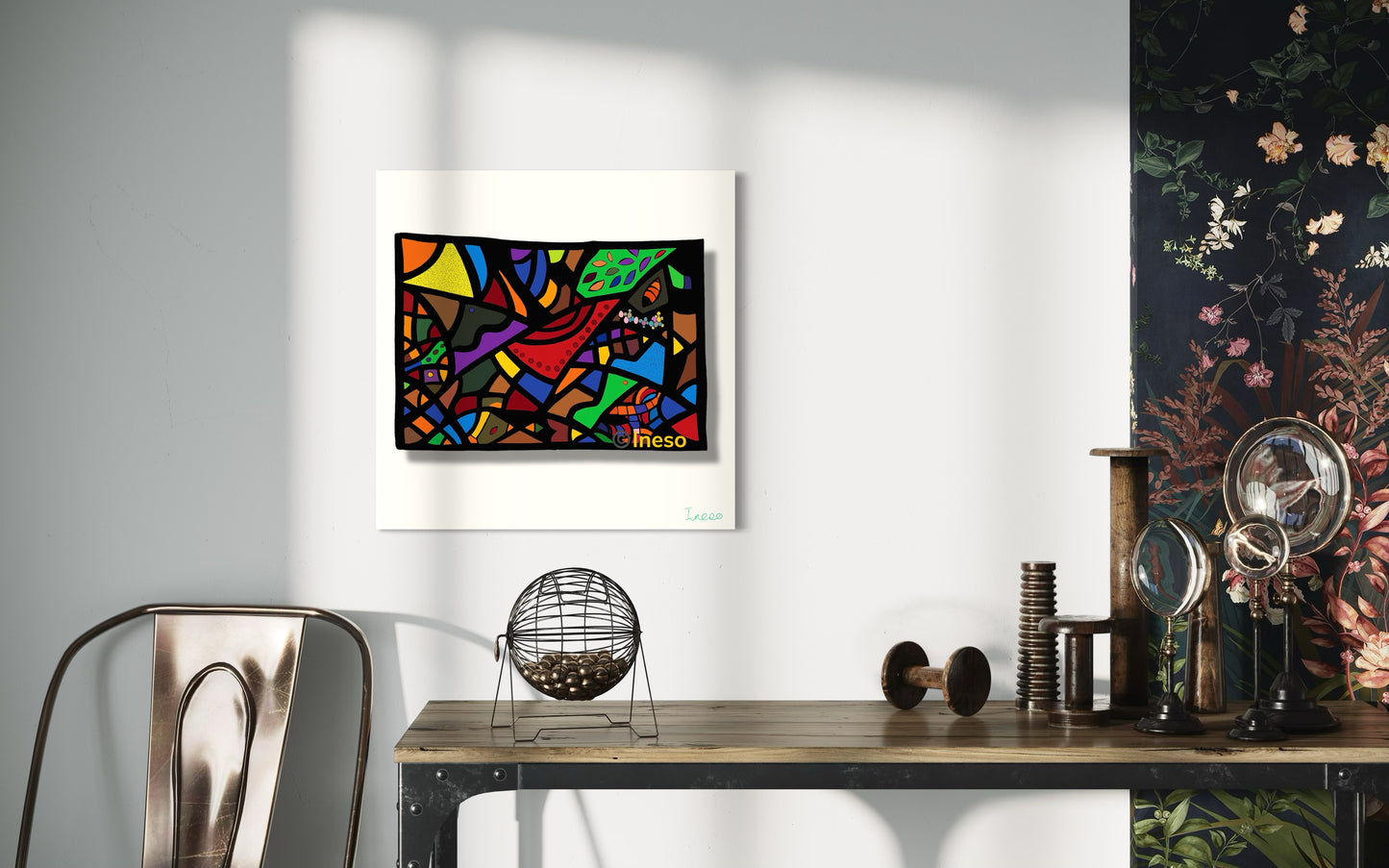 Stained Glass , 40 x 40cm, 2022