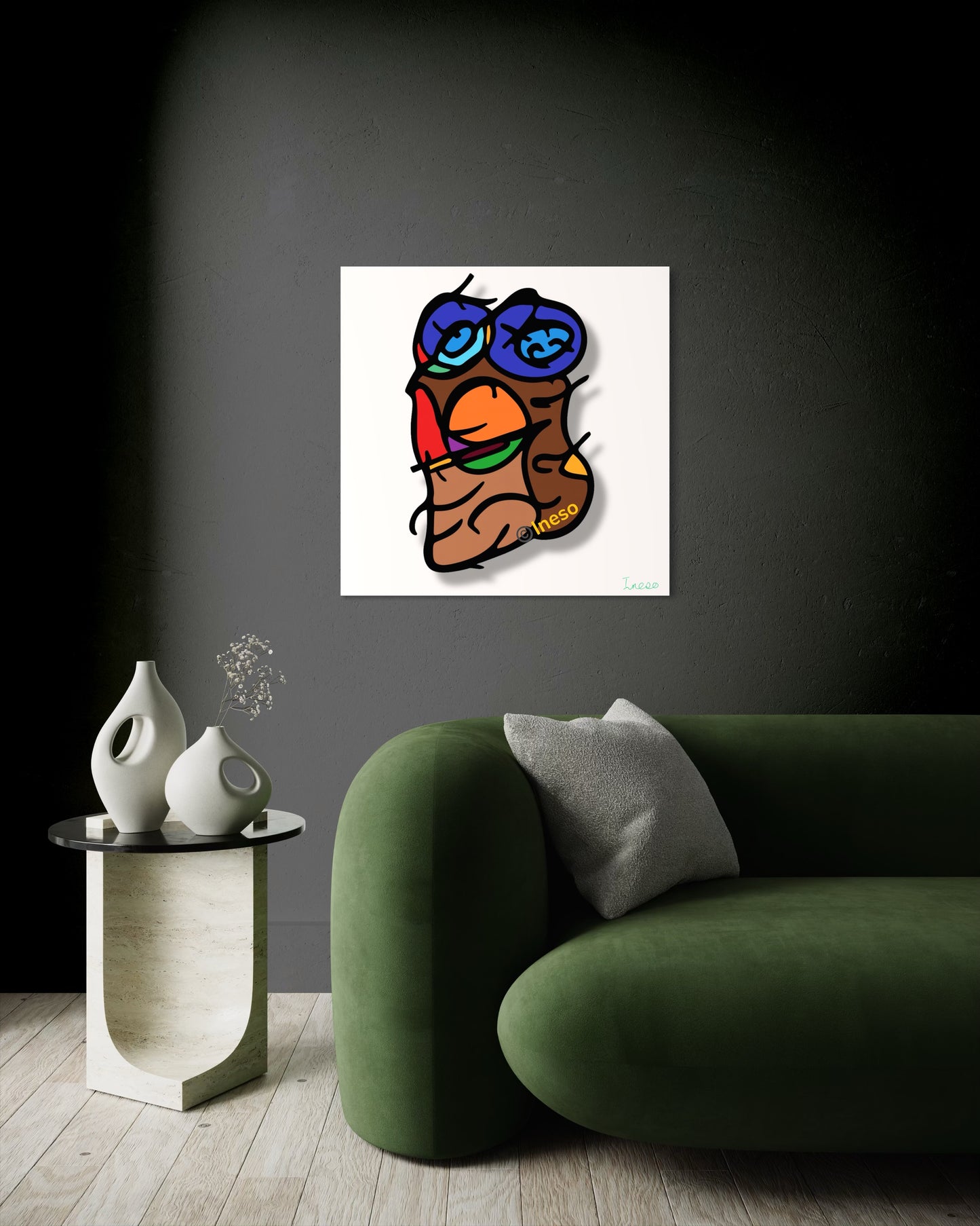 Drunk Old Man, 40 x 40cm, 2022