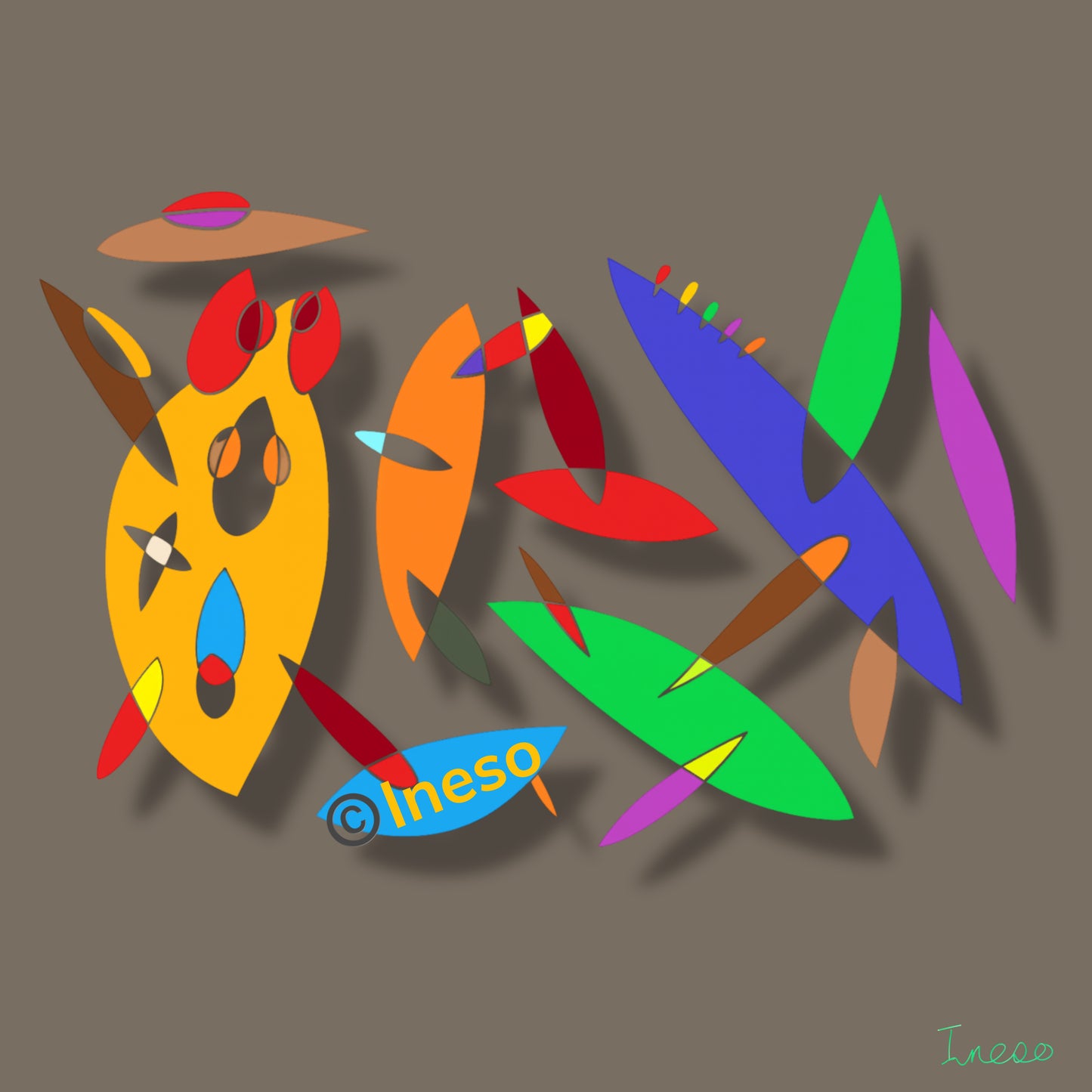 Sushi Chef, 40 x 40cm, 2021 (2 Variants)