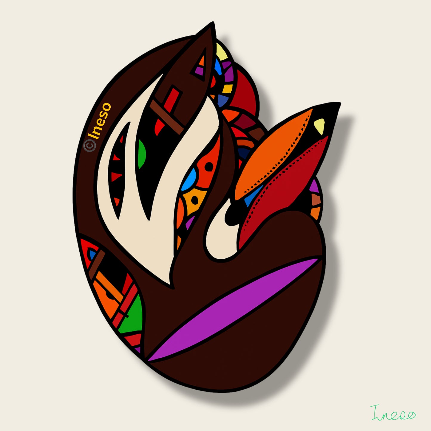 African Pinocchio, 40 x 40cm, 2022 (2 Variants)