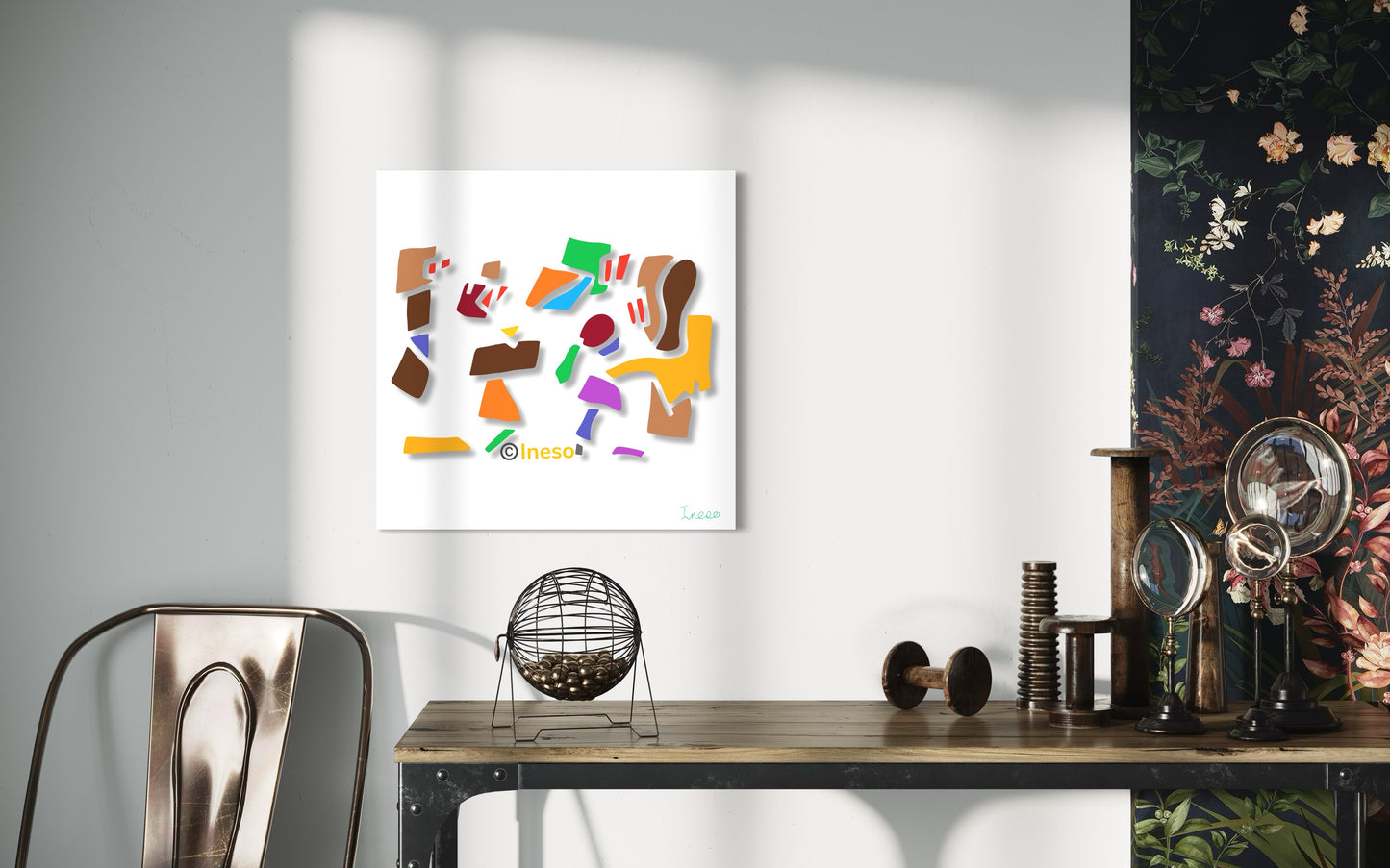 Social Scene, 40 x 40cm, 2024