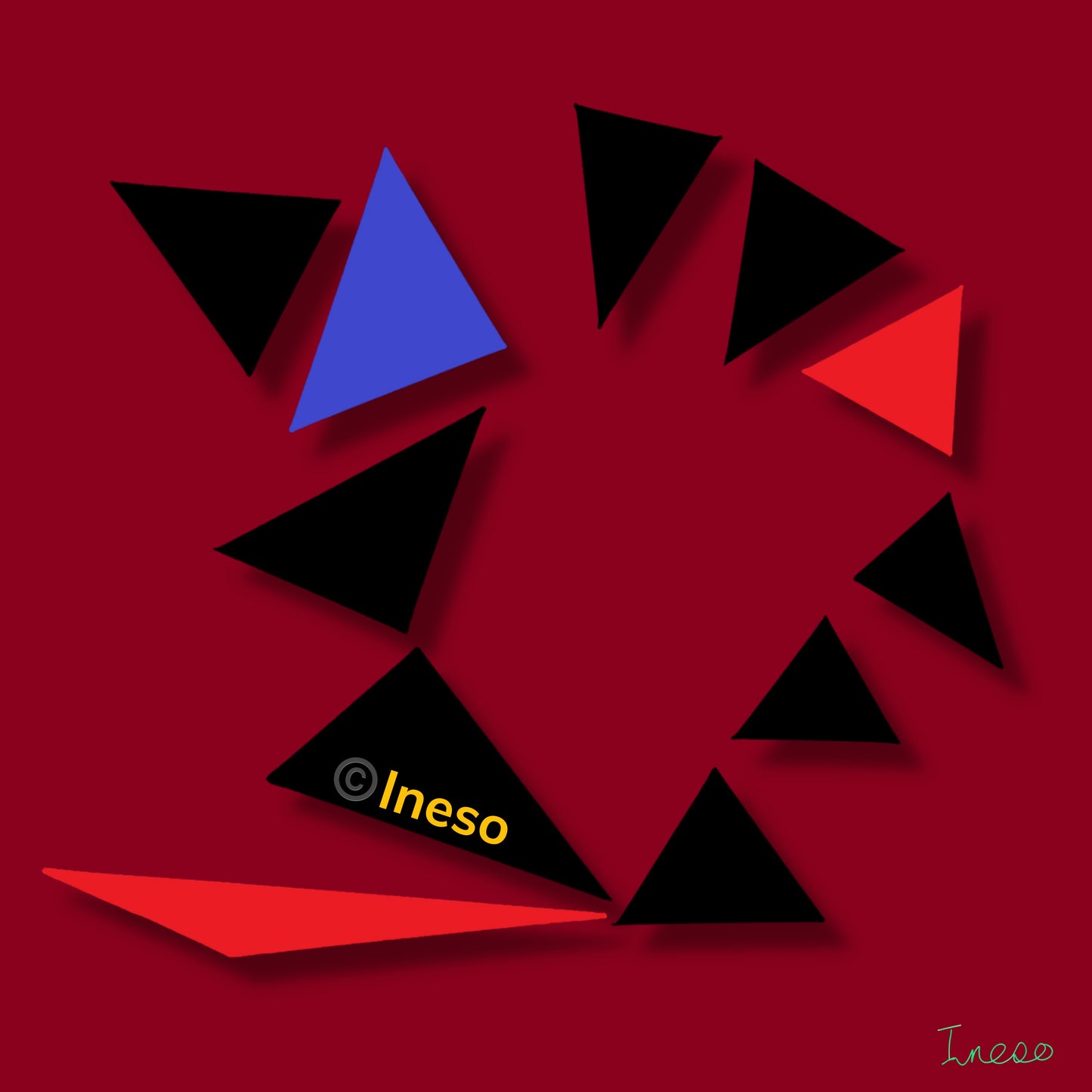 Tribesman, 40 x 40cm, 2023 (2 Variants)