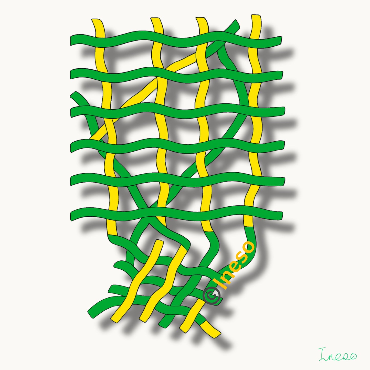 Interwoven, 40 x 40cm, 2018