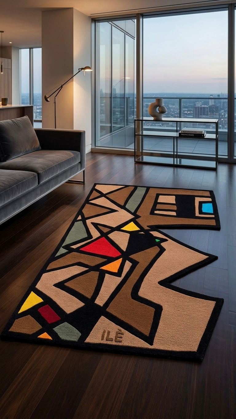 Rug: "E" mmanuel, 140cm x 95cm