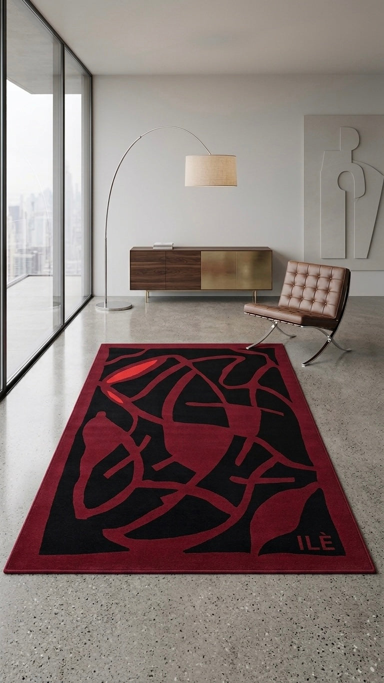 Rug: Red Mist, 140cm x 95cm