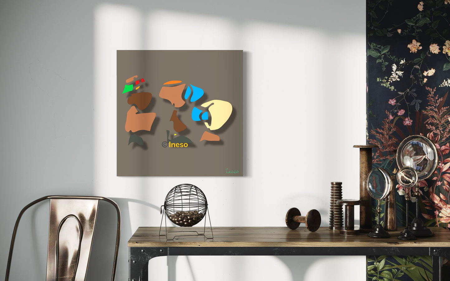 Discussing Little Kwami, 40 x 40cm, 2024