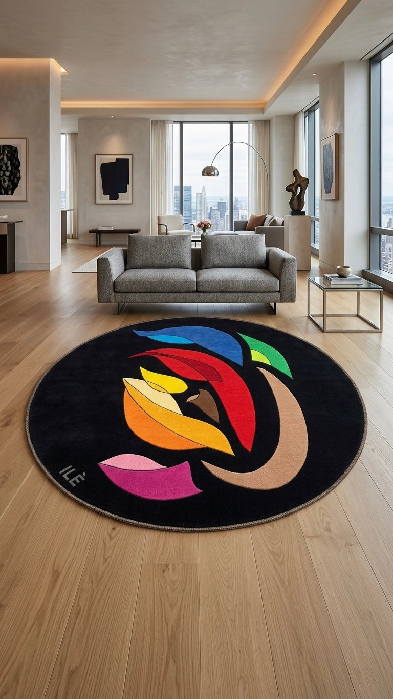 Rug: Conscious Flame, 1.2m Diameter(2 Variants)