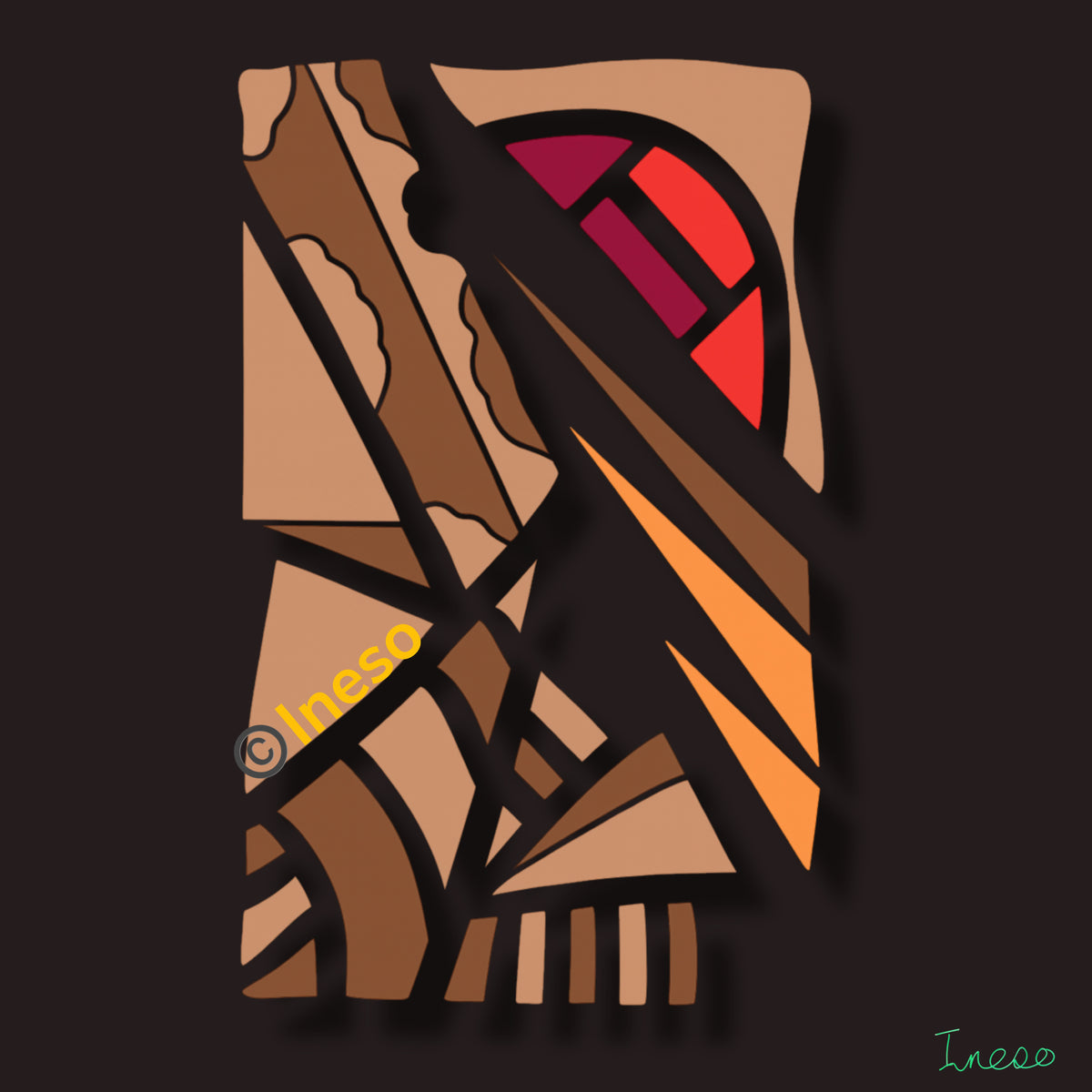 Mean Headmaster, 40 x 40cm, 2022