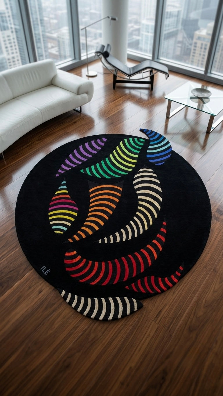 Rug: Count Your Blessings, ~ 1.2m Diameter