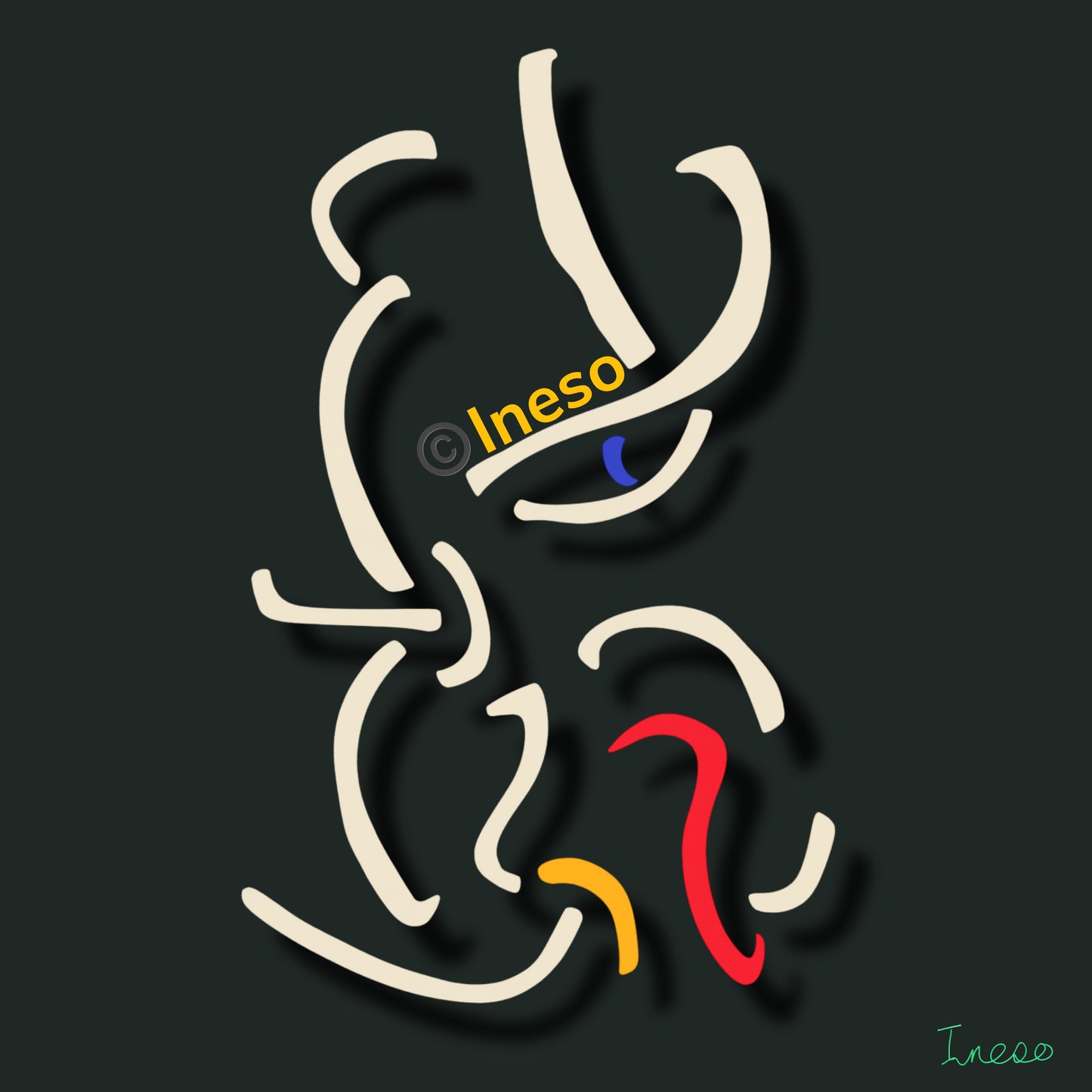 Focused, 40 x 40cm, 2023