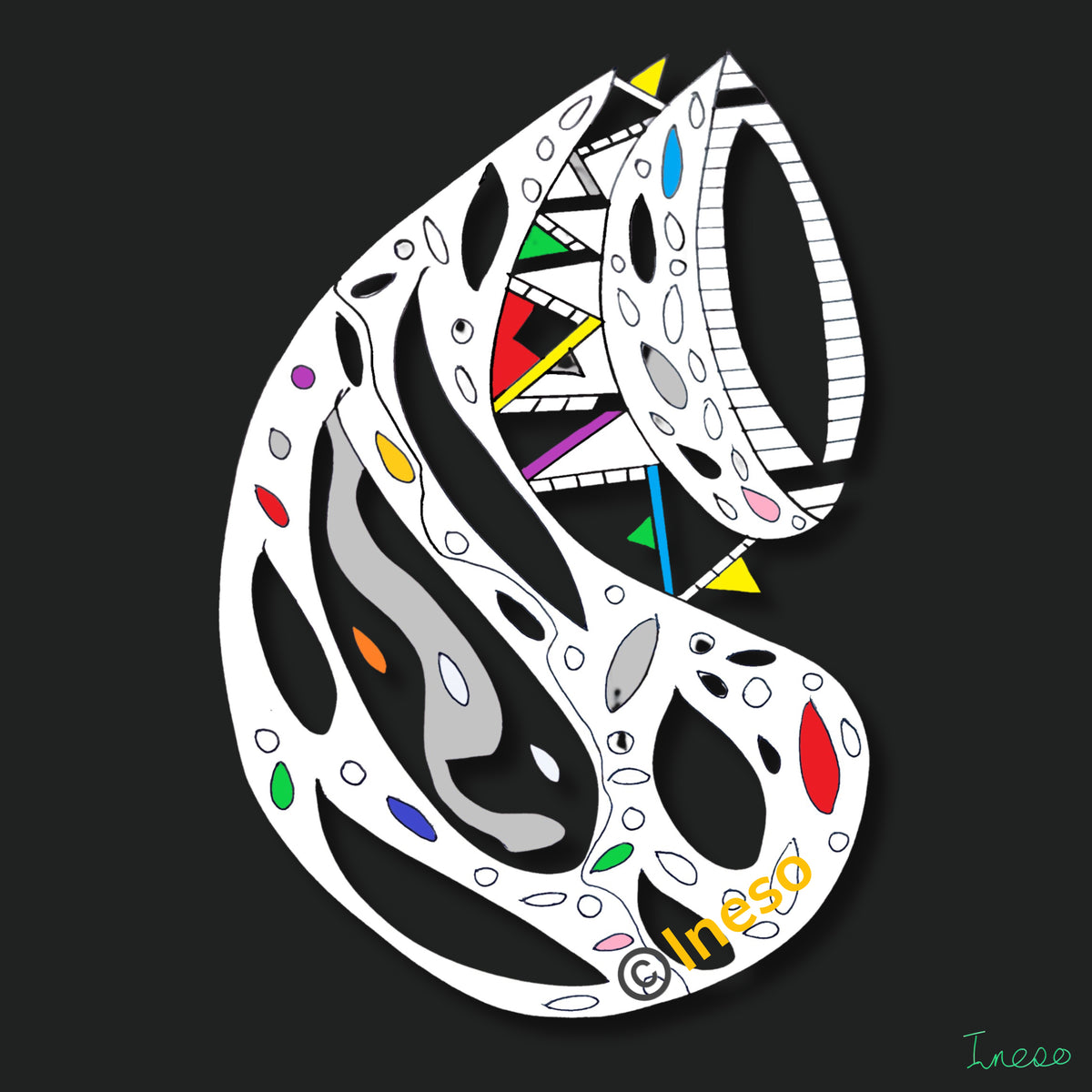 Kpangolo - Drum, 40 x 40cm, 2021 (5 Variants)
