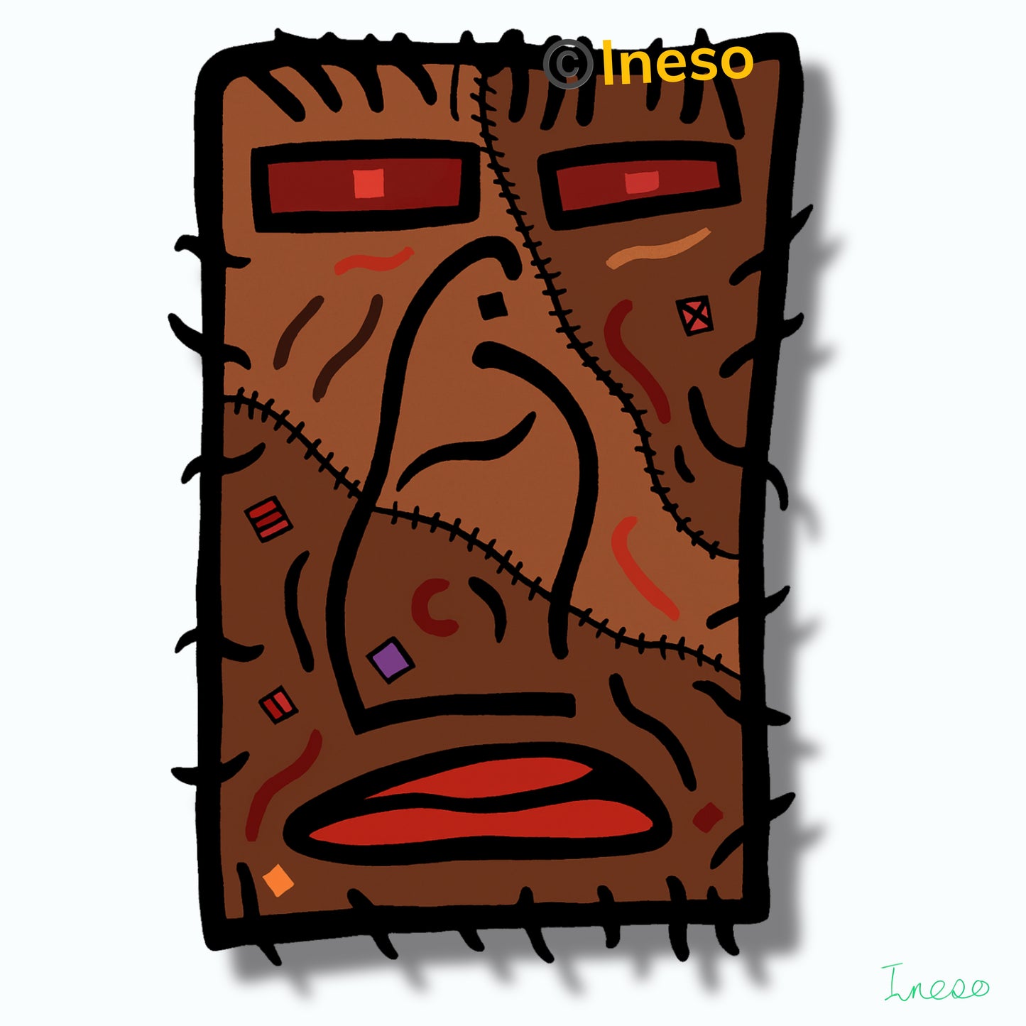 Battered & Bruised, 40 x 40cm, 2017