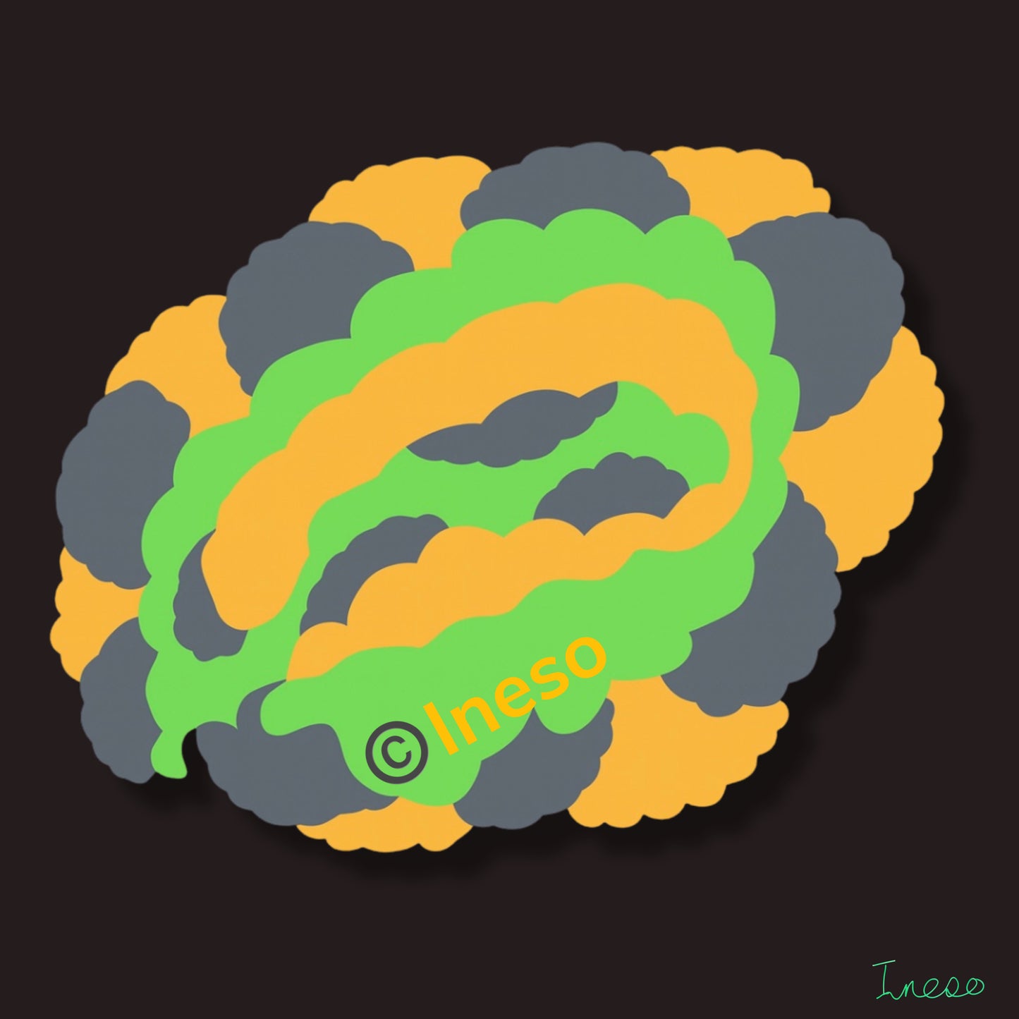 Radioactive, 40 x 40cm, 2017 (2 Variants)