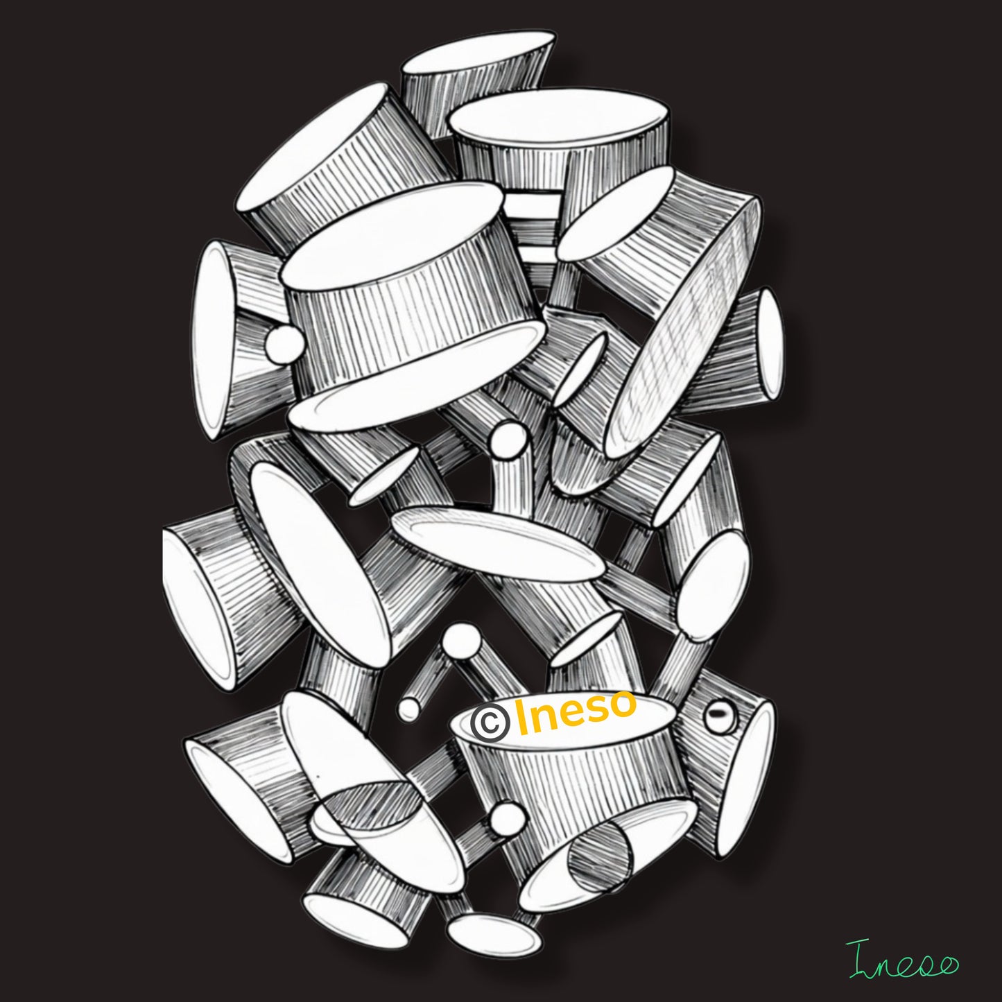 Echo Chamber, 40 x 40cm, 2026 (3 Variants)