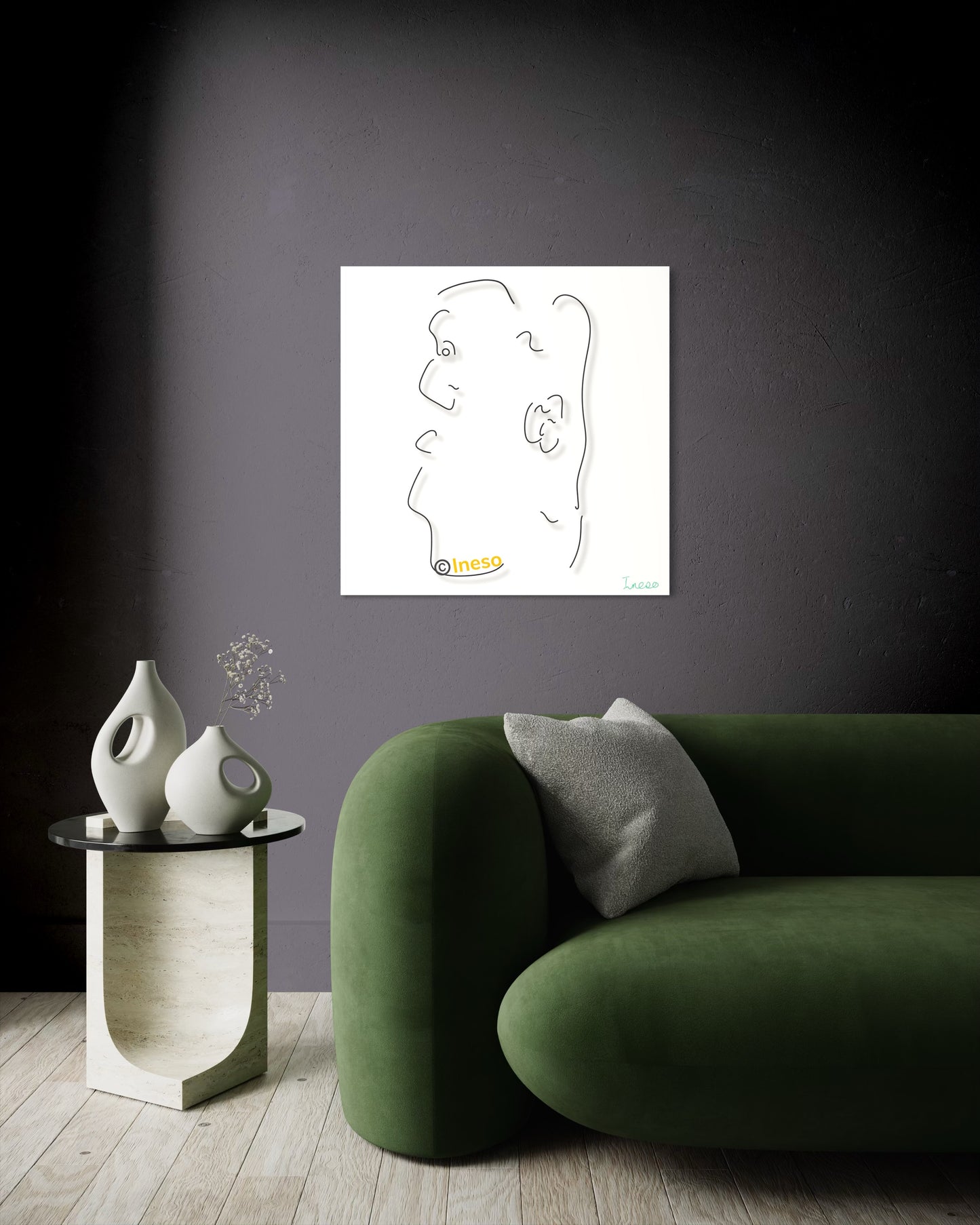 Social Anxiety, 40 x 40cm, 2024 (2 Variants)