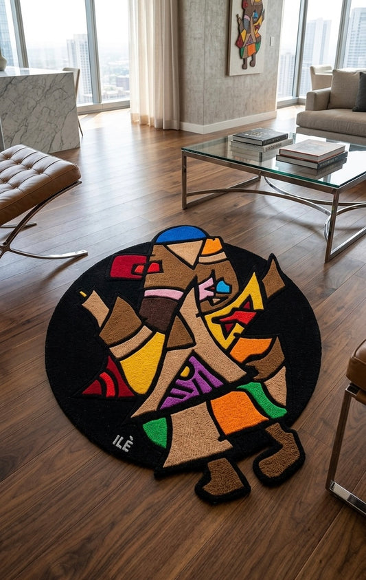 Rug: Mr Olopa, ~ 1.2m Diameter