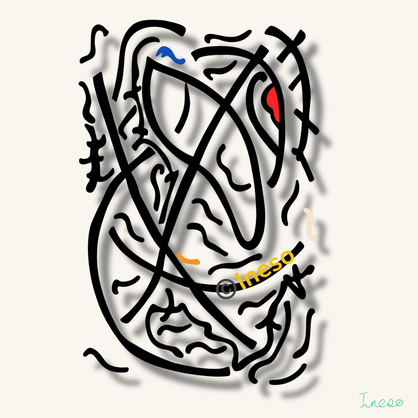Logunede - Warrior and Hunter, 40 x 40cm, 2022 (2 Variants)