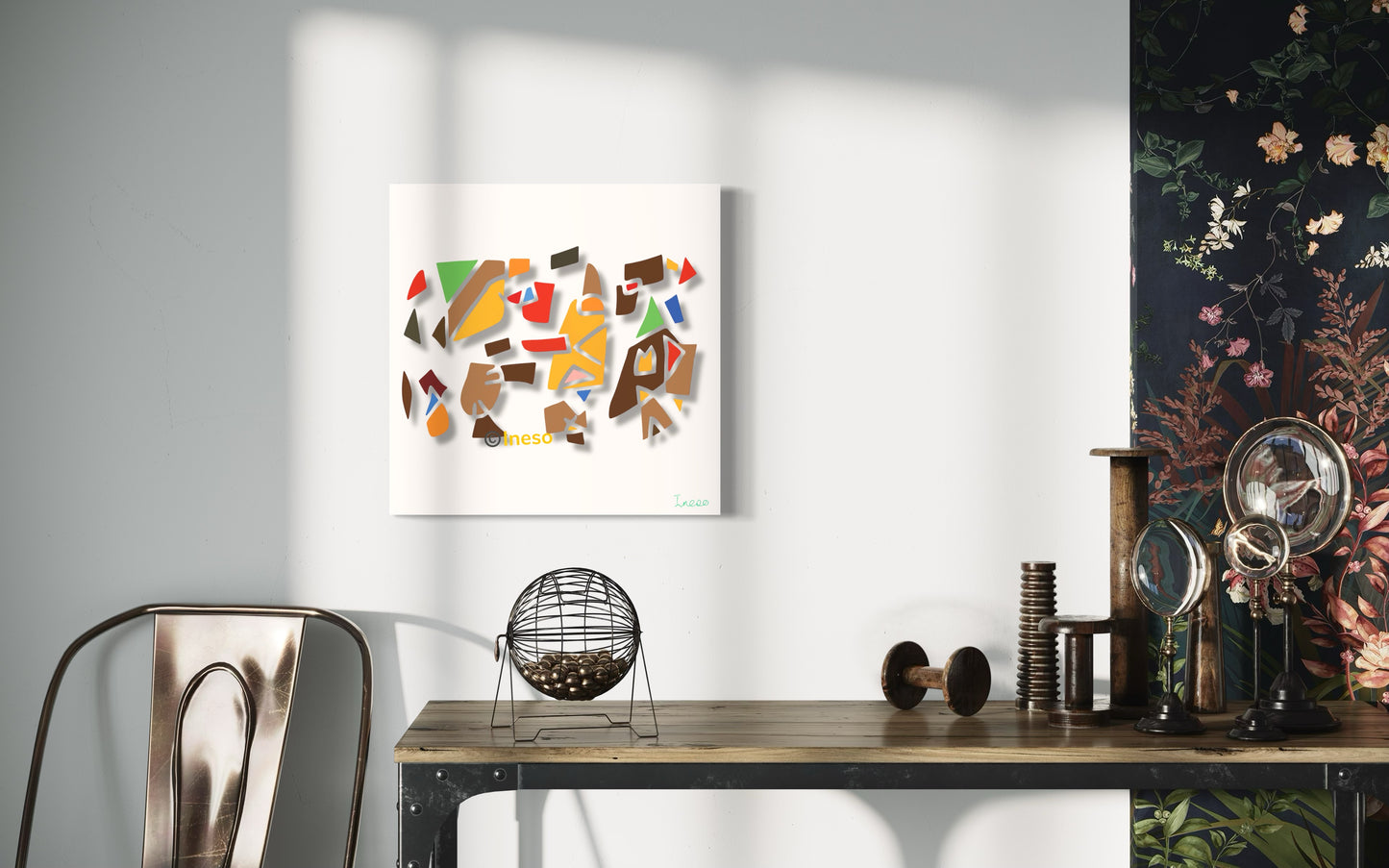 Asiwaju Social Gathering, 40 x 40cm, 2023