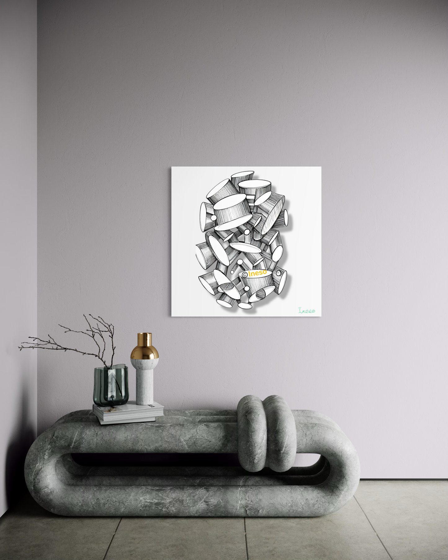 Echo Chamber, 40 x 40cm, 2026 (3 Variants)