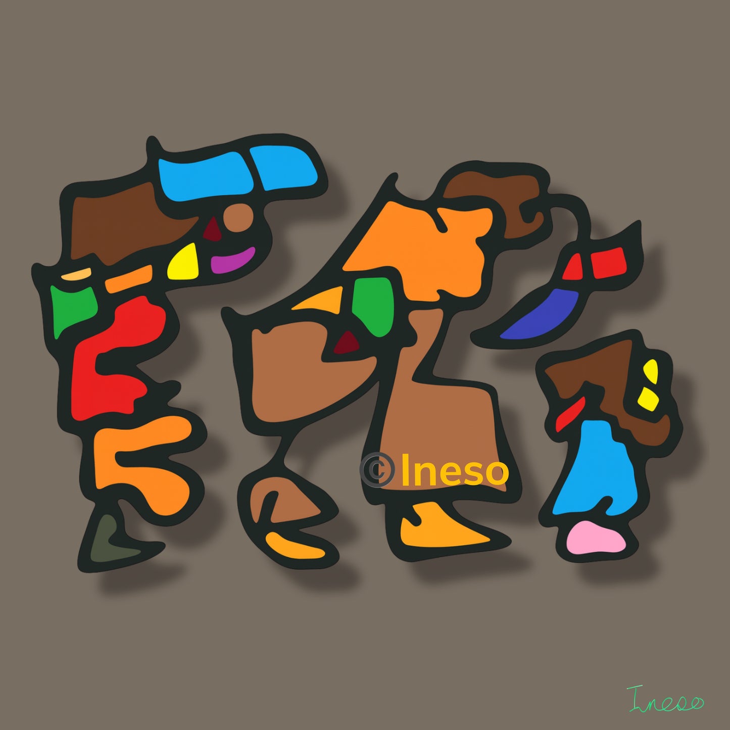 Travellers, 40 x 40cm, 2024 (2 Variants)