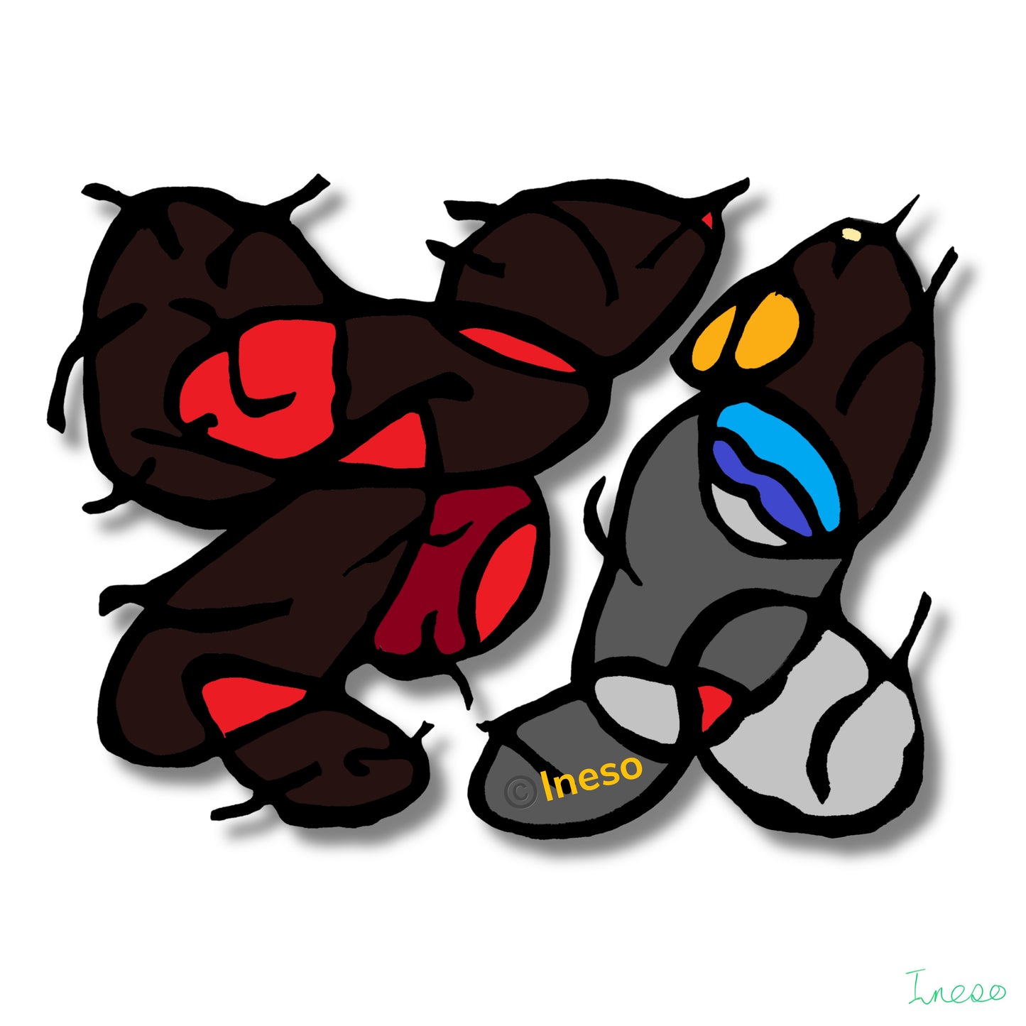Fear, 40 x 40cm, 2022 (2 Variants)