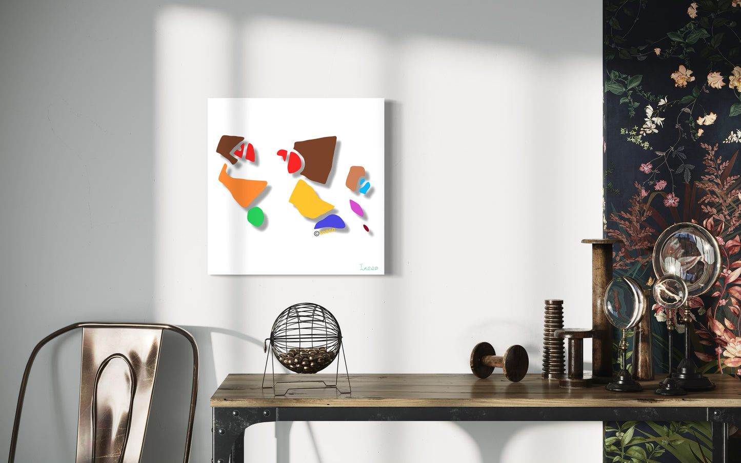 Discussing Little Ineso, 40 x 40cm, 2025 (2 Variants)