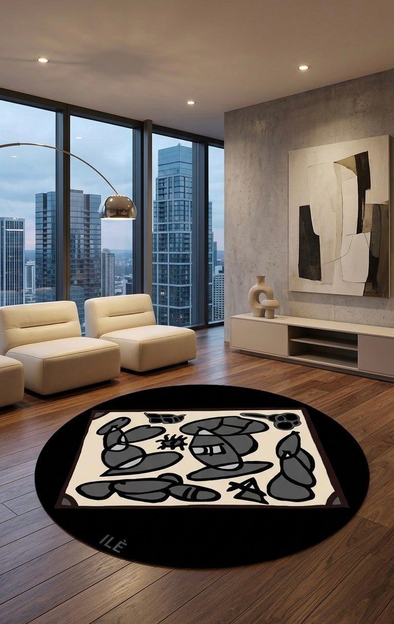 Rug: Workshop, 1.2m Diameter (4 Variants)