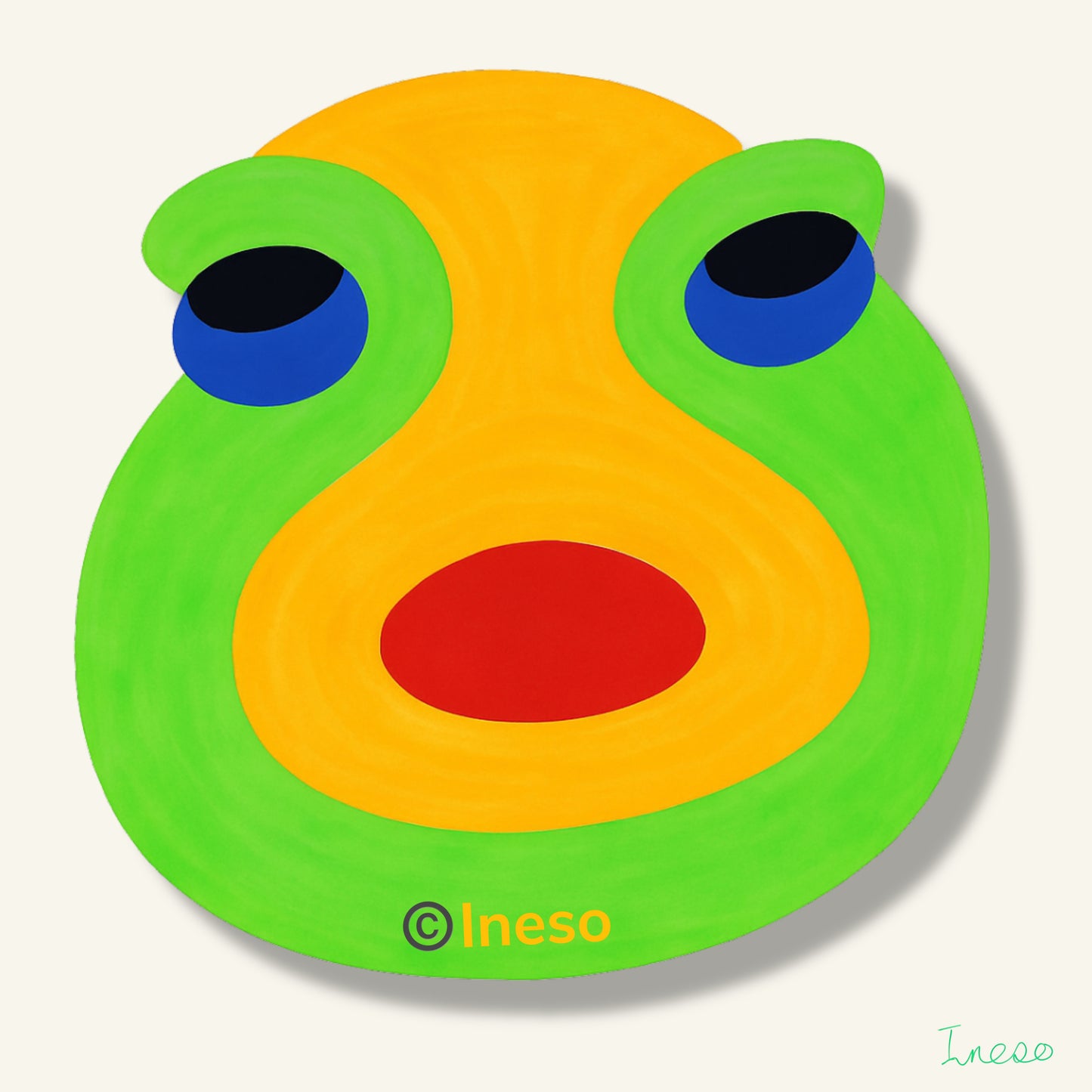 Happy, 40 x 40cm, 2017 (2 Variants)