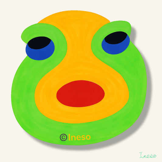 Happy, 40 x 40cm, 2017 (2 Variants)