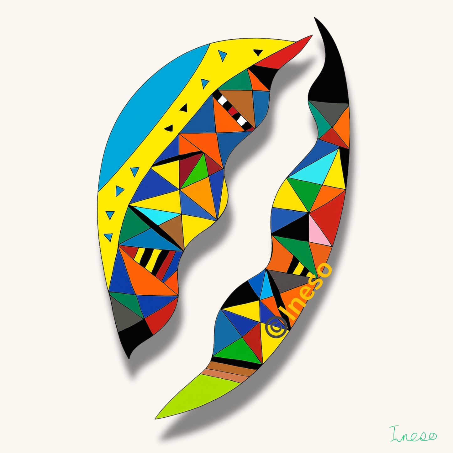 Eyeing Abstract, 40 x 40cm, 2018