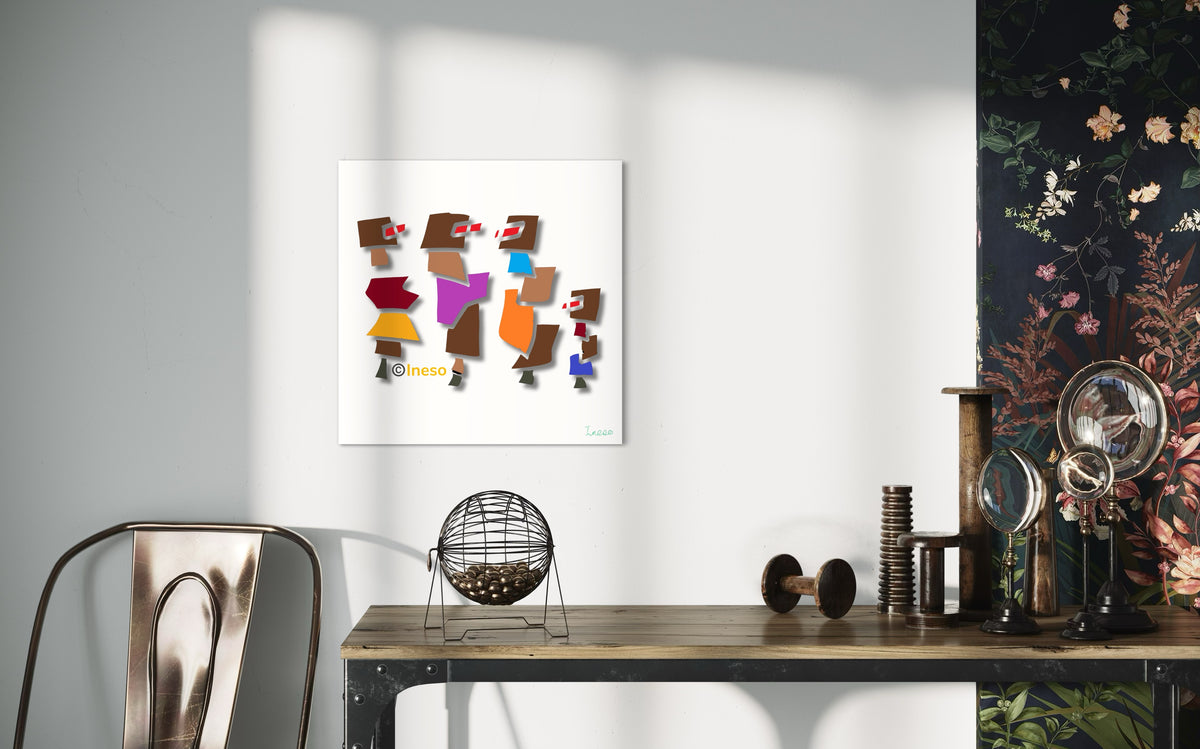 Ogunbiyi Family Portrait, 40 x 40cm, 2023