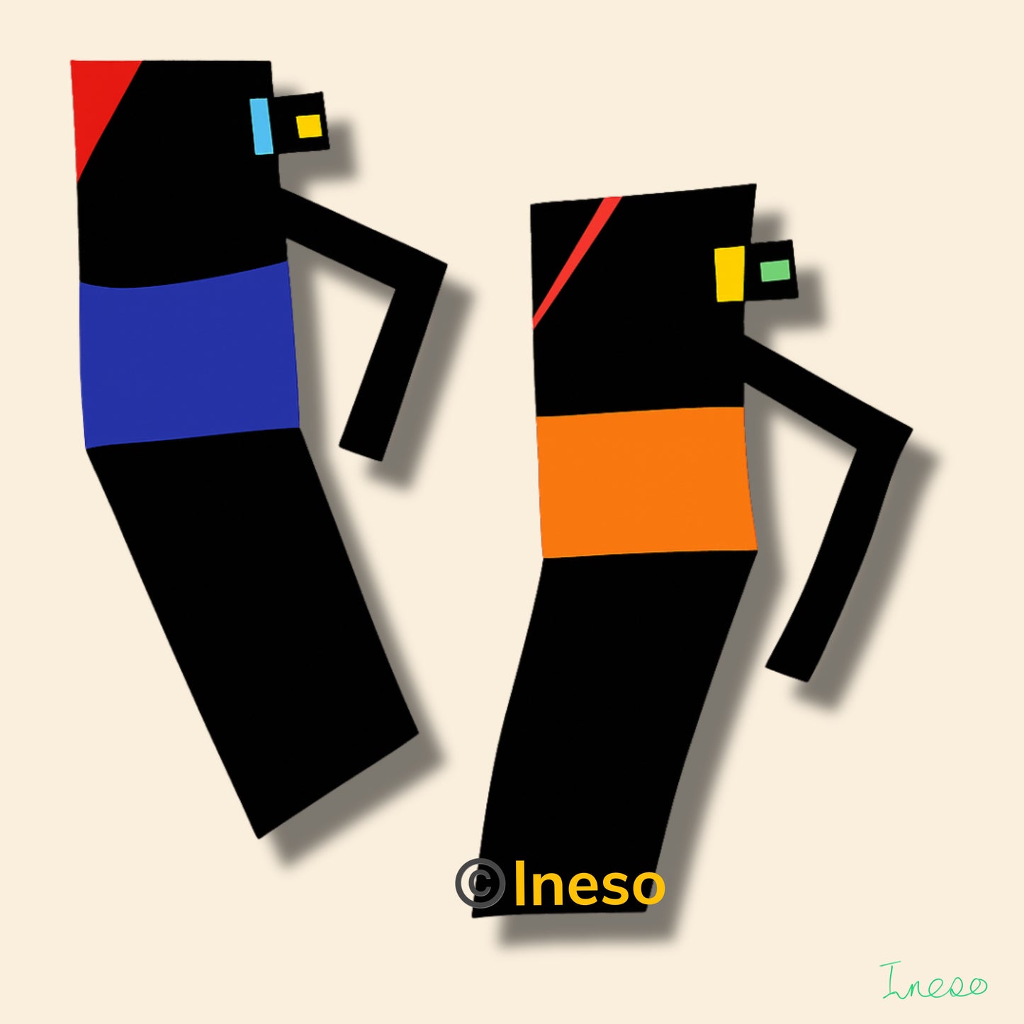 Sisters, 40 x 40cm, 2022 (2 Variants)