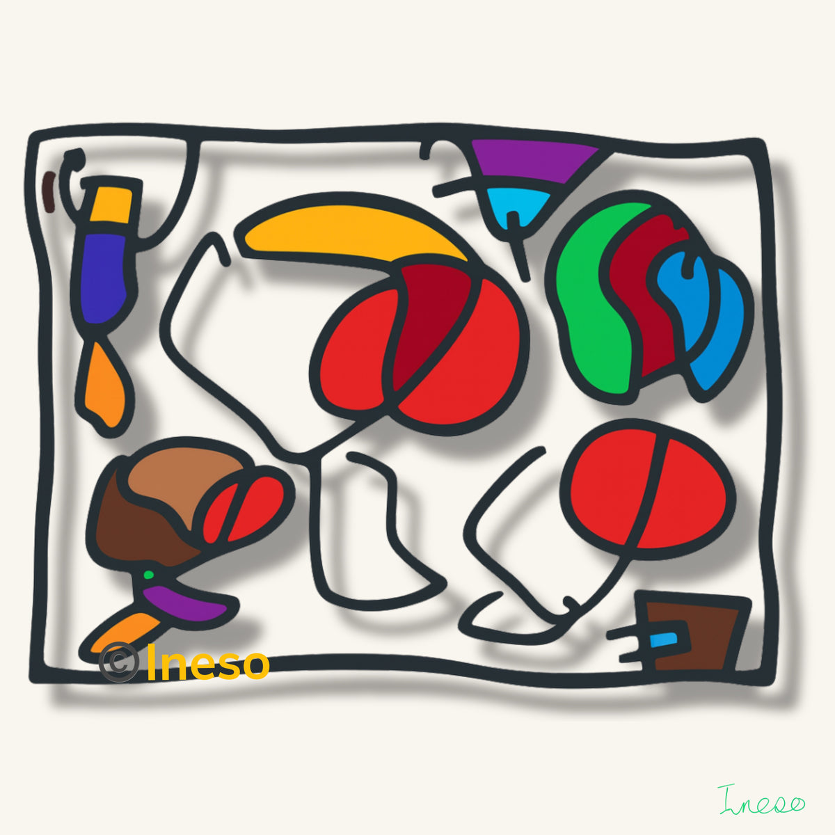 Polite Society, 40 x 40cm, 2023