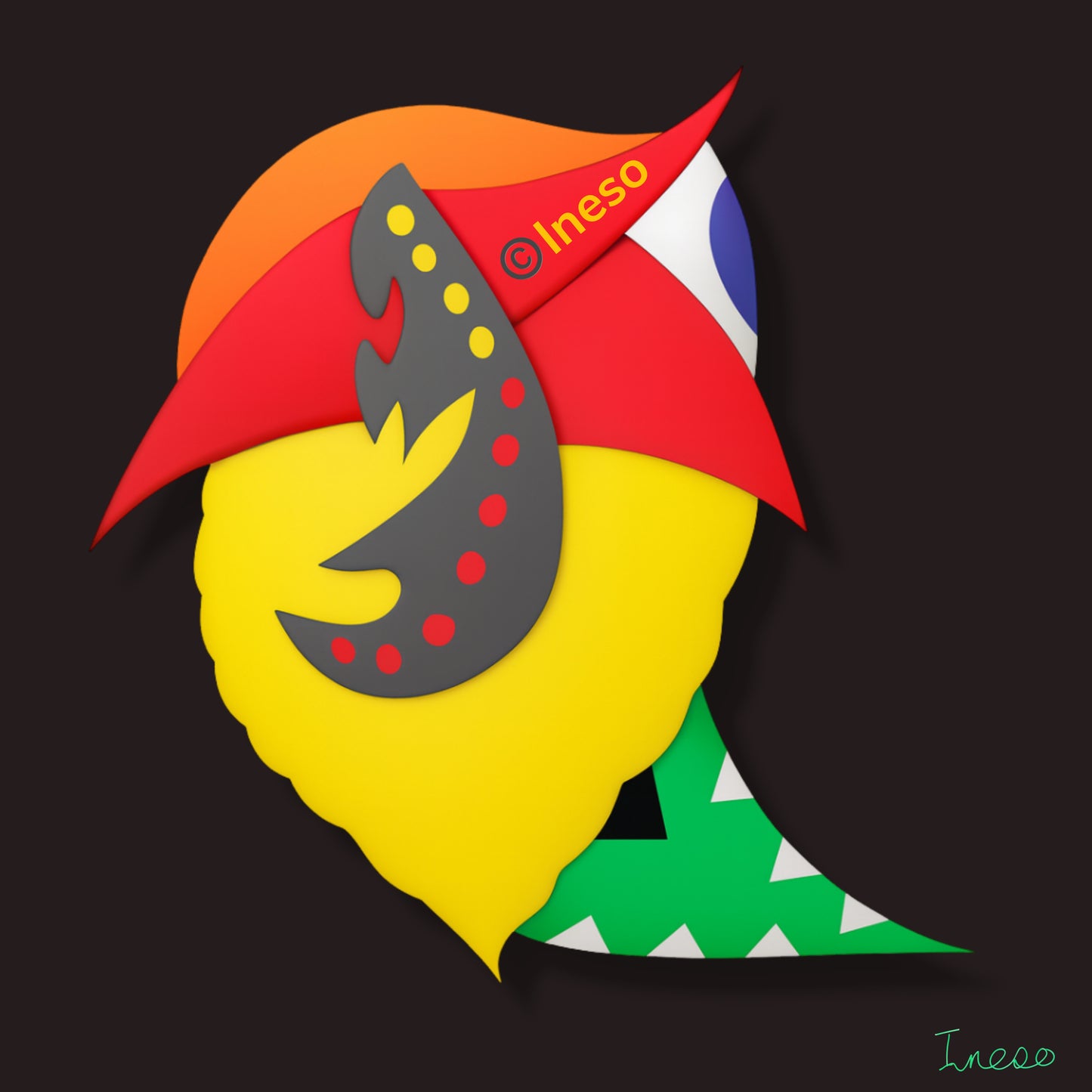 Warrior’s Crest, 40 x 40cm, 2020 (2 Variants)