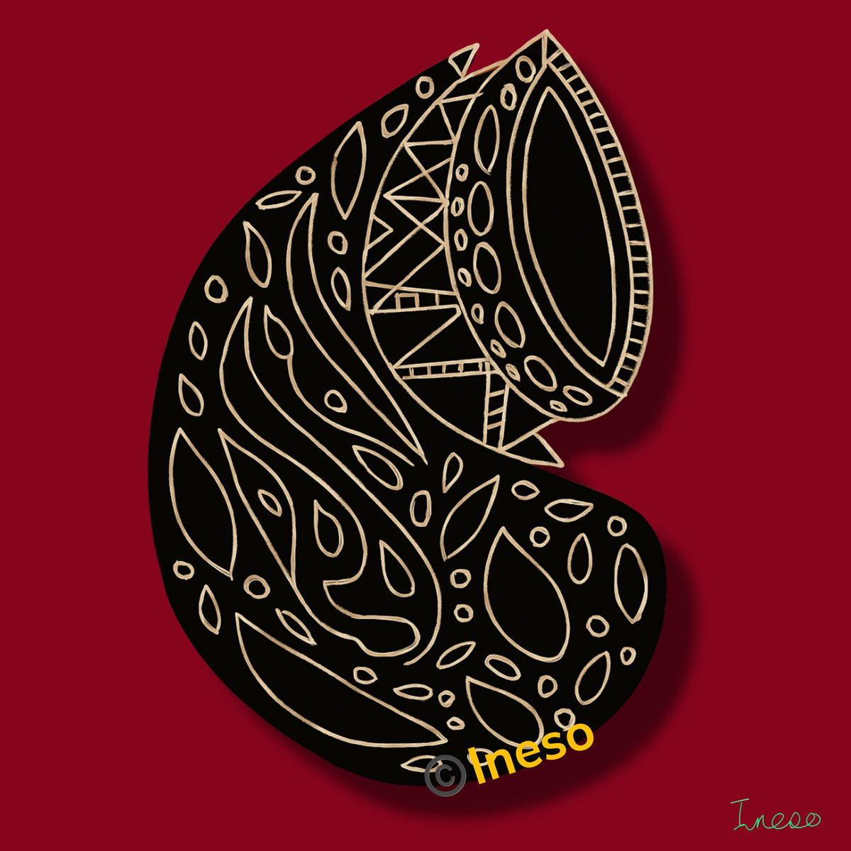 Kpangolo - Drum, 40 x 40cm, 2021 (5 Variants)